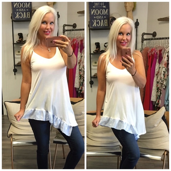 LAST 2!! 💕Fun Asymmetrical Ruffle Hem Tunic! - Picture 4 of 5